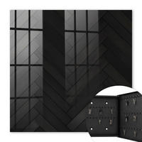 SCHLÜSSELBOX Schwarz 30x30 cm- Türöffnung nach rechts - Dunkle Eleganz - Schwarz, Metall (30/30/5cm) - TULUP