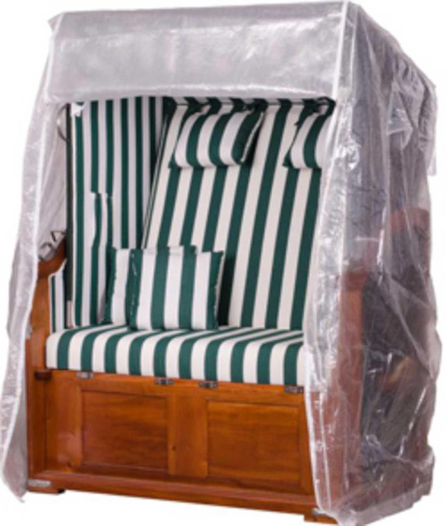 STRANDKORB Schutzhülle Basic PVC - 2-Sitzer - Größe L - transparent - Transparent, Kunststoff (125/160/80cm) - bene living