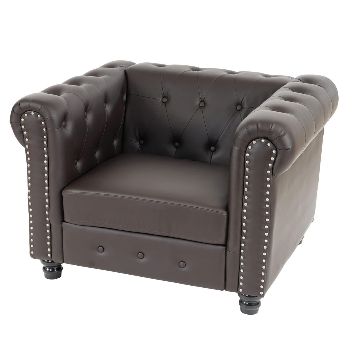 RELAXSESSEL RUNDE FÜßE Braun - Braun, Textil (109/74/90cm) - MCW