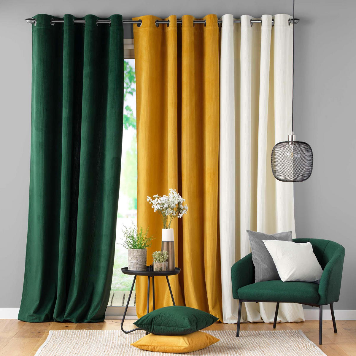DEKOKISSEN Cord 40/40/15 cm - Multicolor, Textil (40/40cm) - Douceur d´intérieur