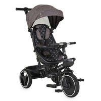 DREIRAD Fusion grau verstellbar PU-Reifen drehbarer Sitz Schiebestange - Grau, Metall (90/49/94cm)
