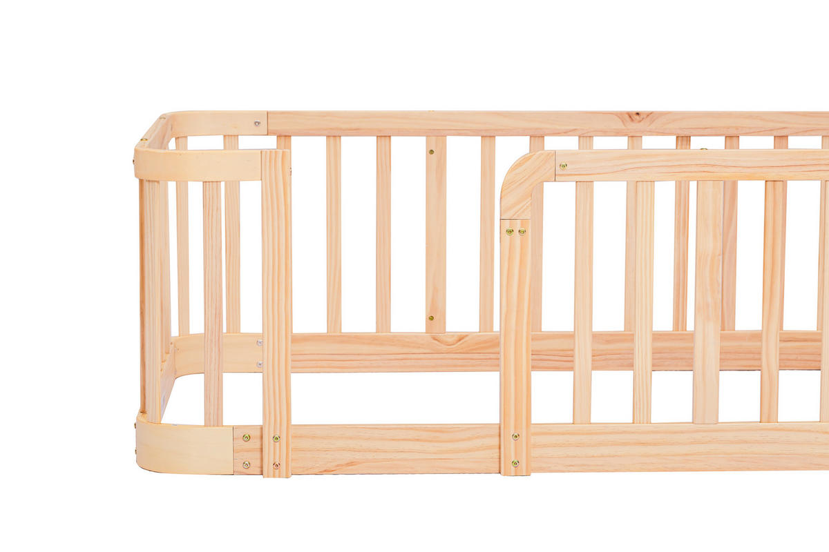 BODENBETT 90/200 cm DE-33064 modular und sicher Natur - Naturfarben, Holzwerkstoff (90/200cm) - ComfortXL
