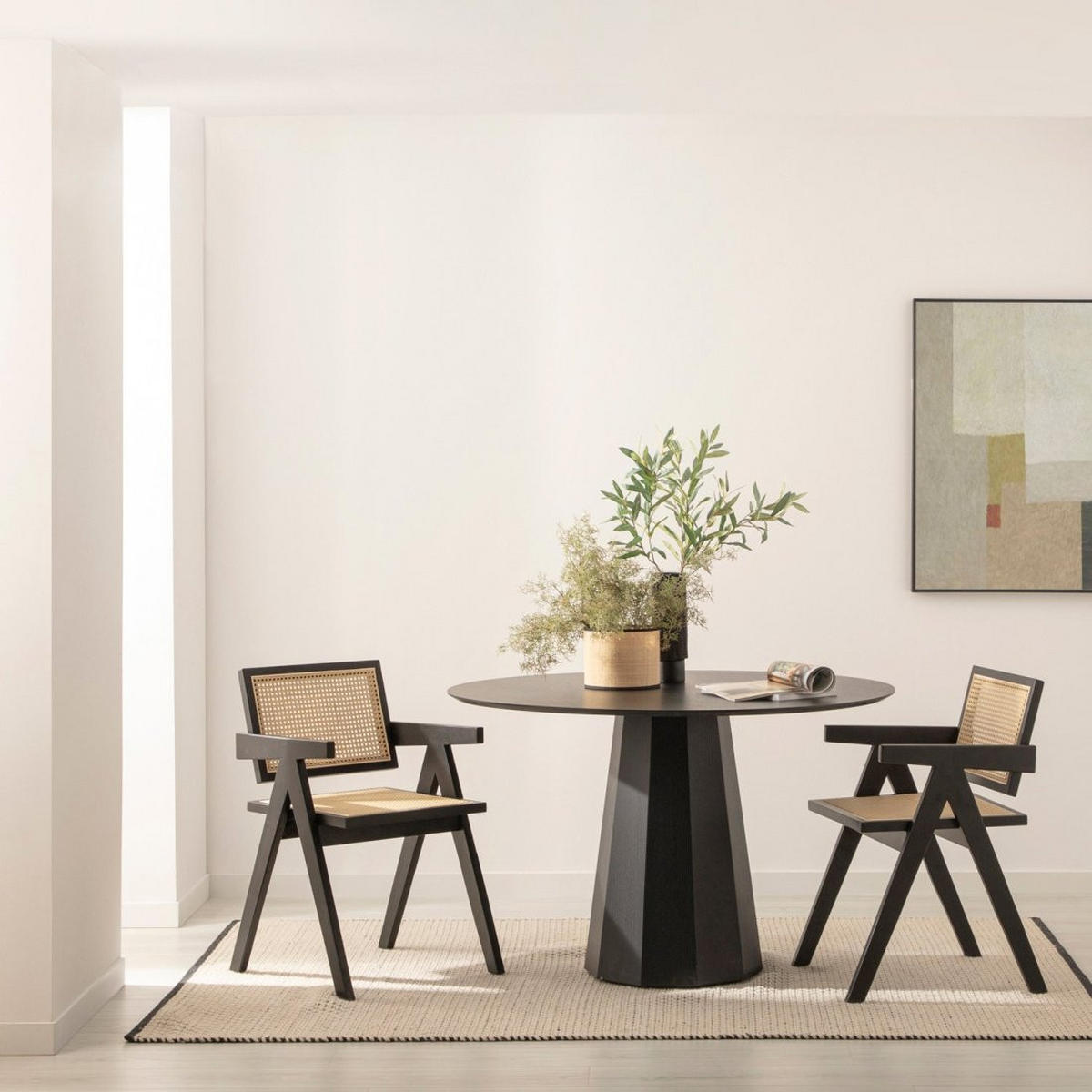 ESSZIMMERSTUHL Nelha Schwarz 51 cm x 80 cm - Schwarz, Holz (51/80/54cm)