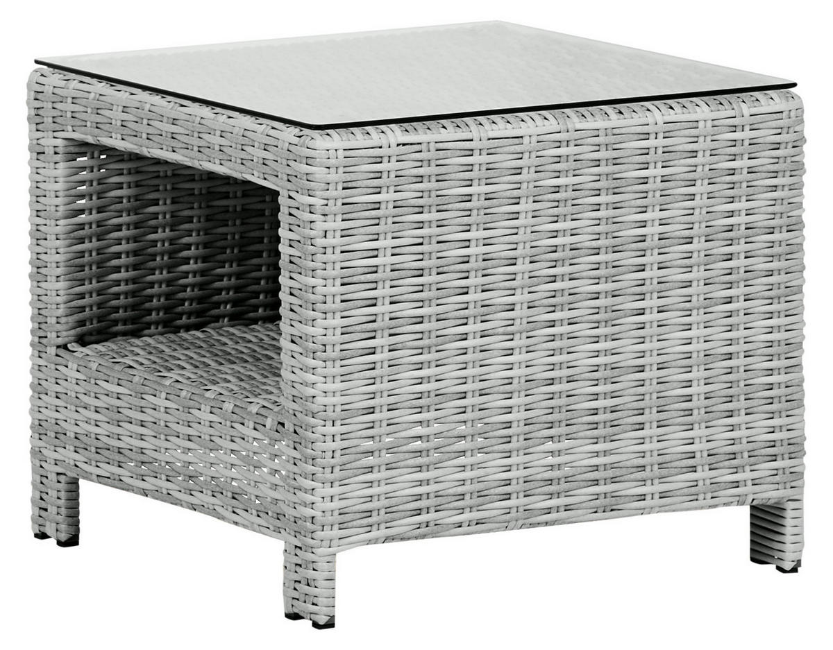 BEISTELLTISCH, Vinor, Sandfarben, Rattan, 49 x 49 x 41 cm - Sandfarben, Naturmaterialien/Metall (49/49/41cm) - ebuy24