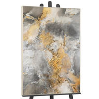 GEMÄLDE Harmonie von Gold und Silber Schattenfugenrahmen Beige 140x100 cm - Beige, Holz (140/100cm) - YS-art gallery
