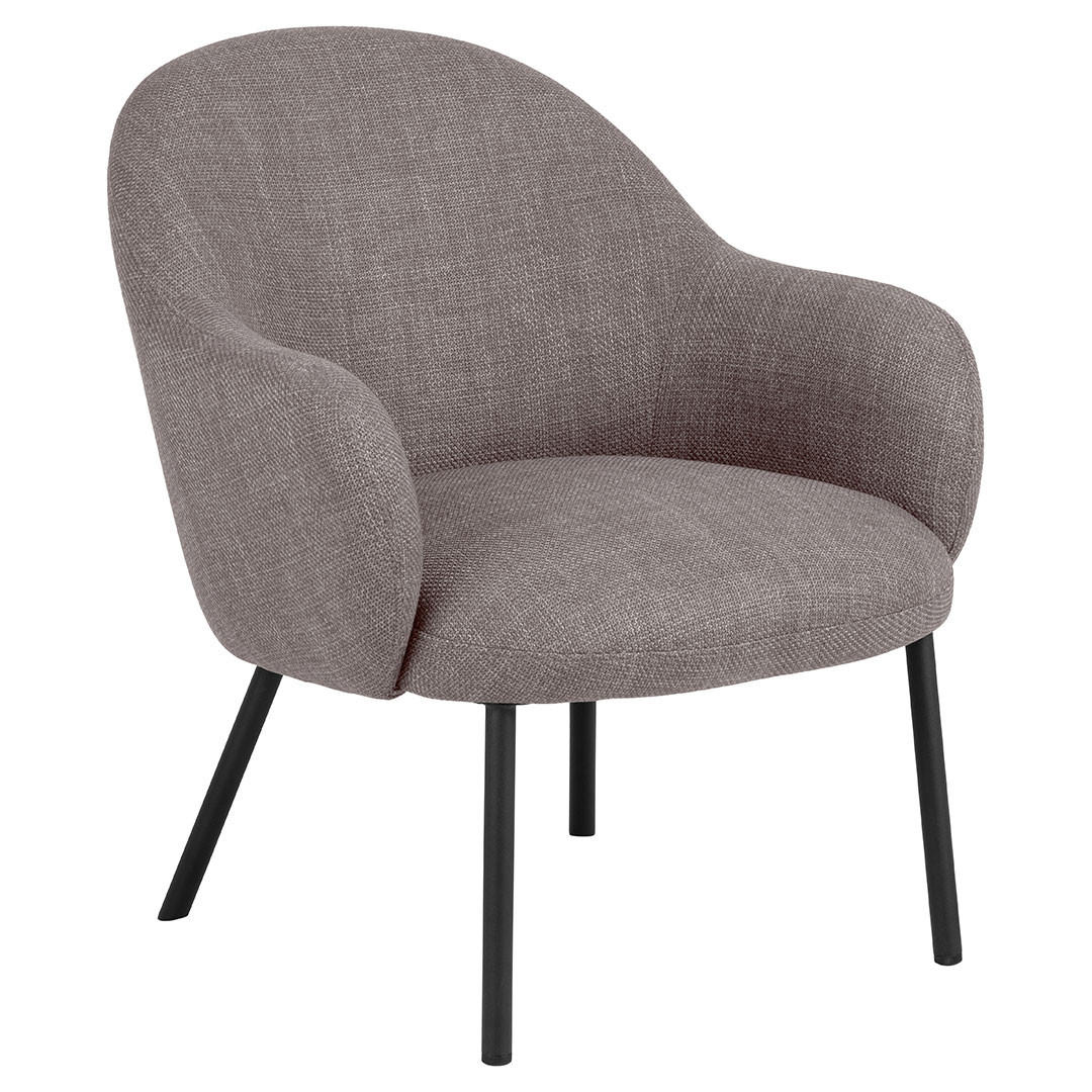SESSEL, Spencer, Graubraun, Stoff, 70 x 75 x 75 cm - Graubraun, Textil/Metall (70/75/75cm) - ebuy24