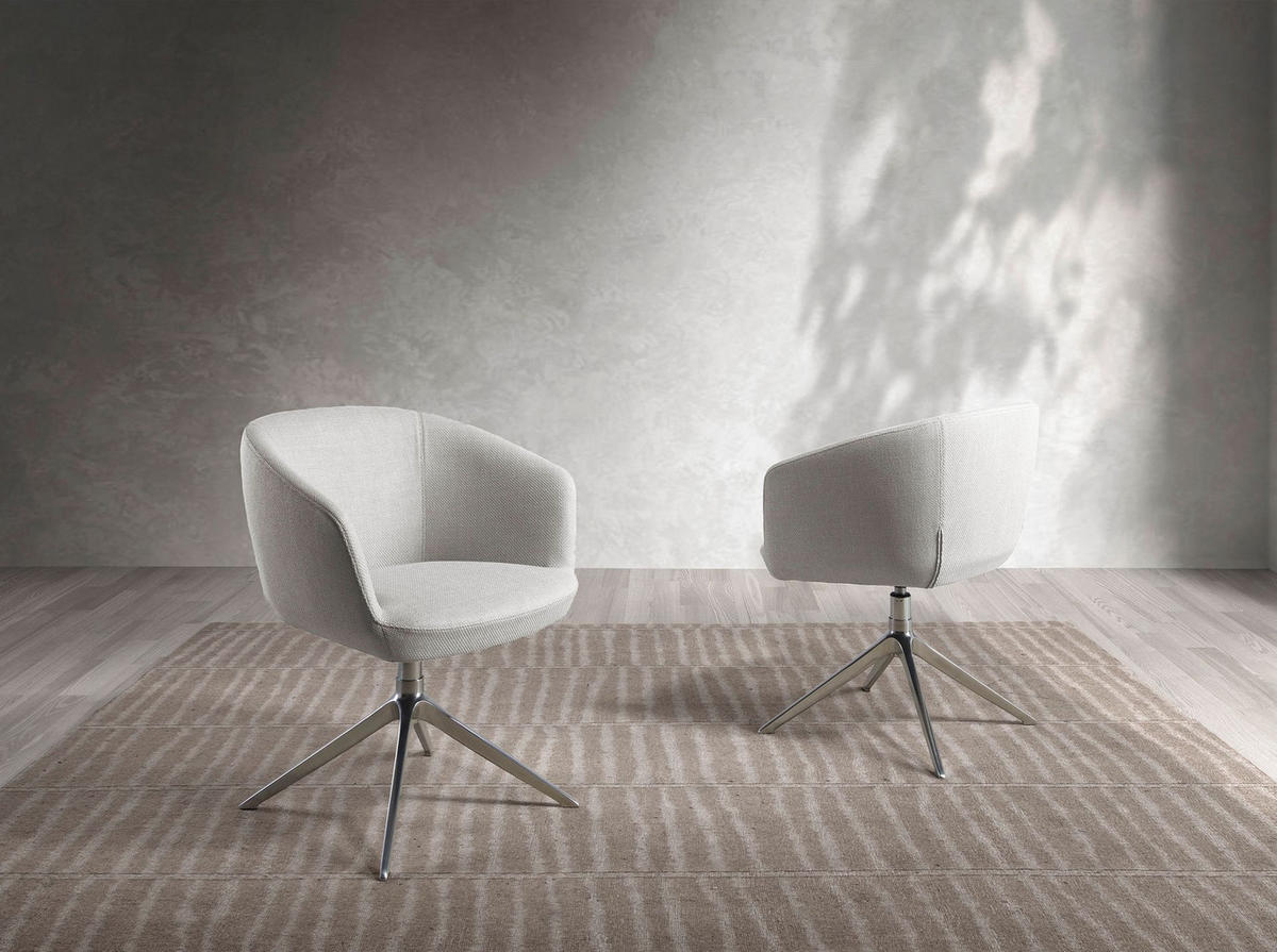 ARMLEHNSTUHL, Grau, Stahl 67/ 59/ 80 cm - Edelstahlfarben/Grau, Textil (67/80/59cm) - ANGEL CERDA