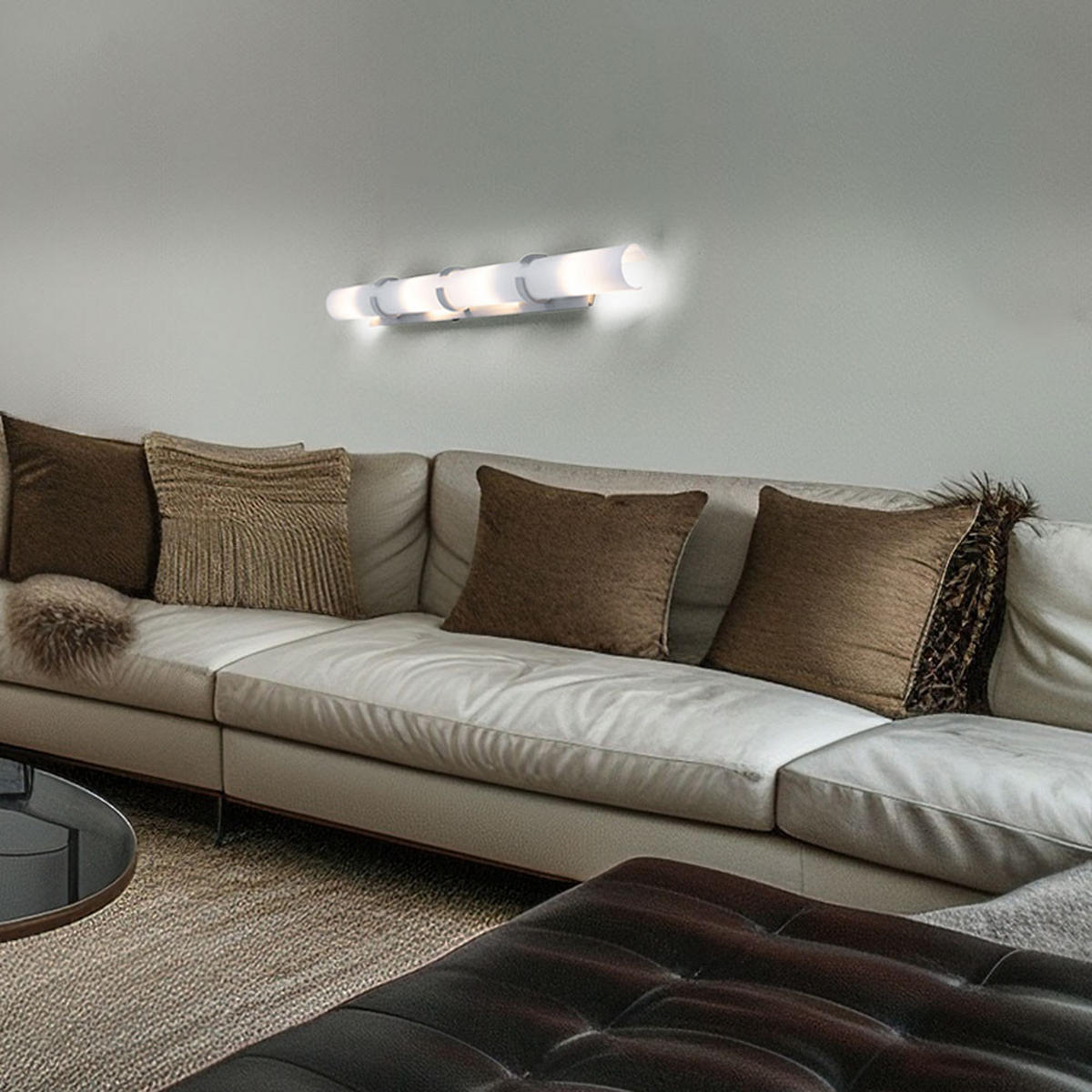 LED WANDLEUCHTE TRIBUTE Metall Weiß - Weiß, Glas (9/11/85cm) - Globo Lighting