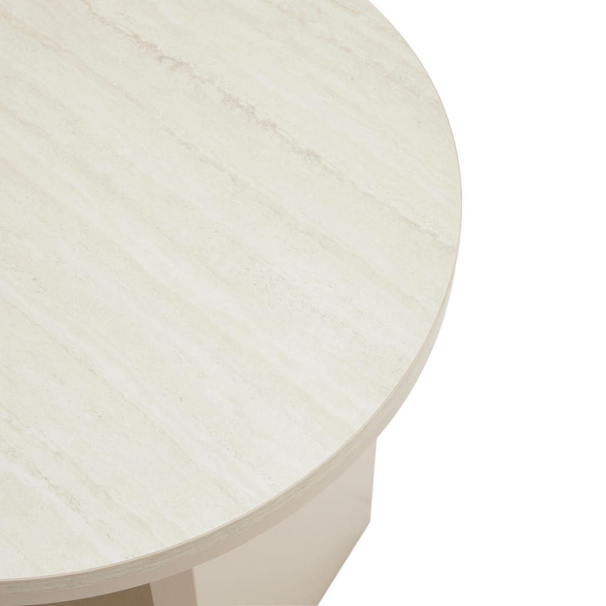 COUCHTISCH, Beige - Weiß, Holz (80/80/45cm) - Oviala