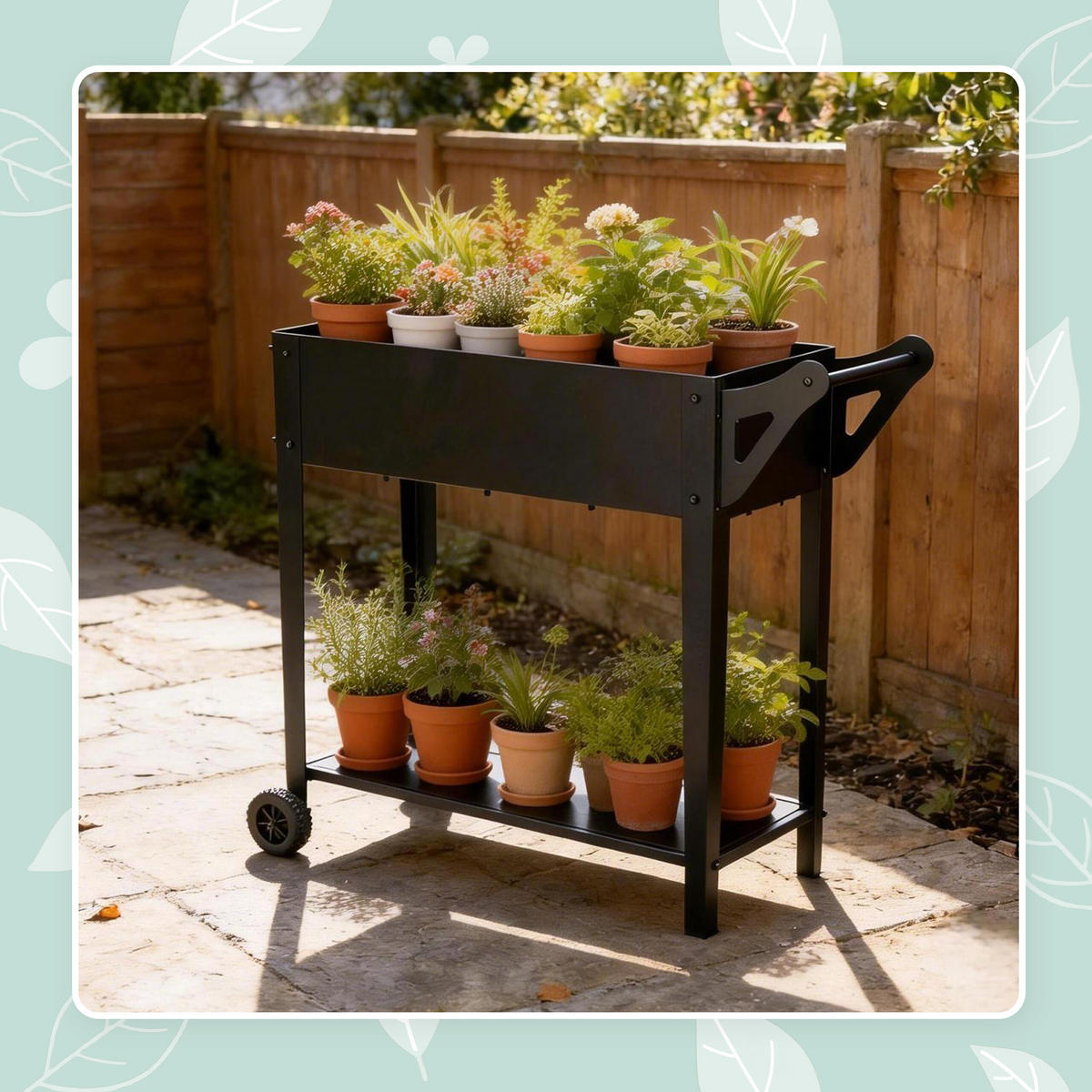 HOCHBEET - Schwarz, Kunststoff/Metall (85/80/50cm) - Relaxdays