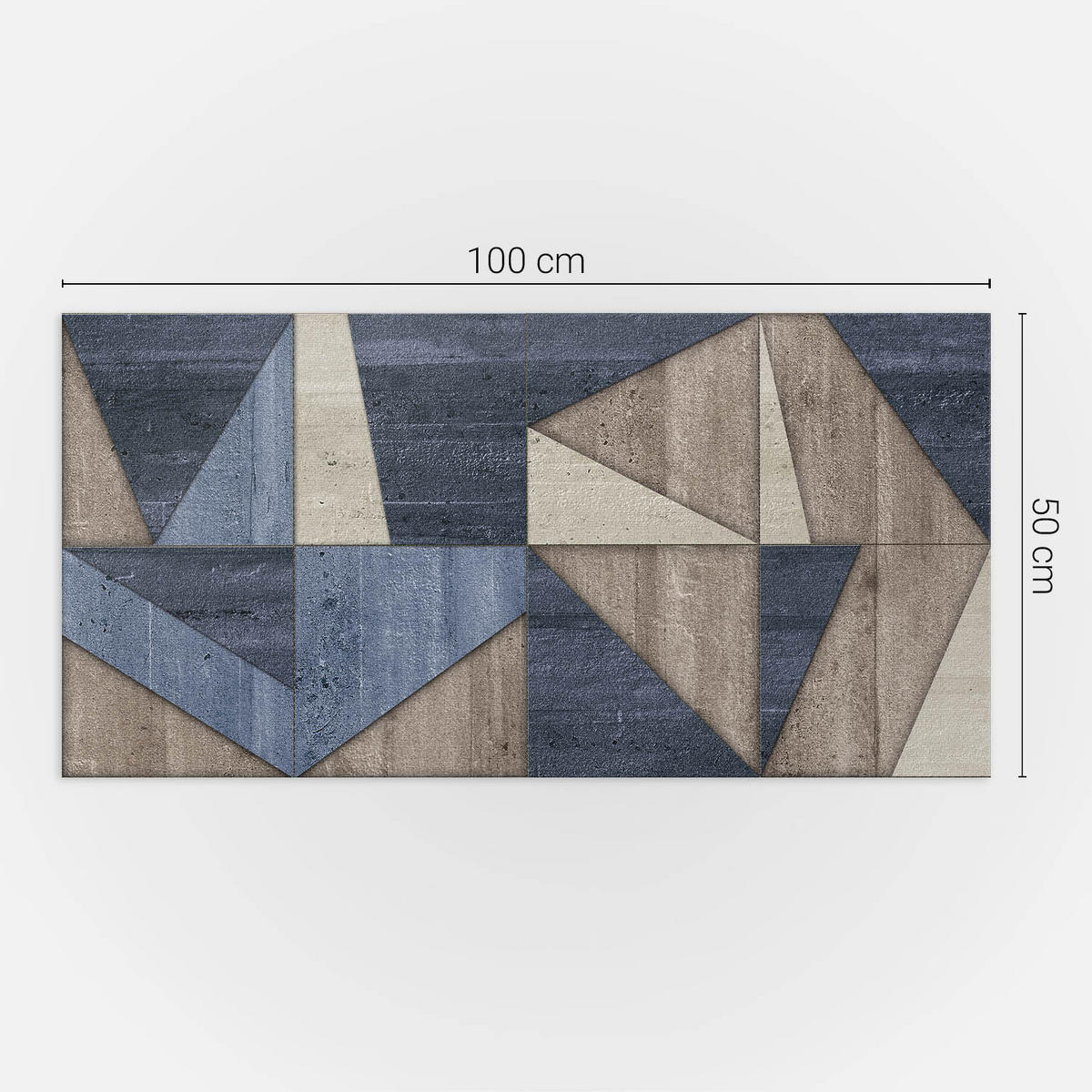 WANDPANEEL 100x50 cm selbstklebend Urbanite - Taupe, Kunststoff (50/1.6/100cm) - Wallfluent