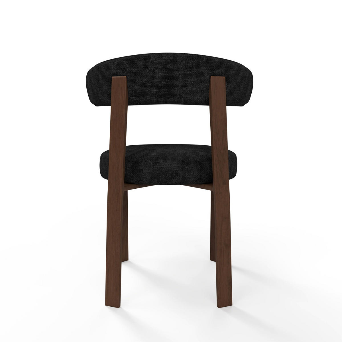 ESSZIMMERSTUHL Chenille-Samt Schwarz 51cm - Schwarz, Textil (51/79.5/54.5cm) - Sia Home