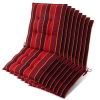 NIEDERLEHNER Sun-NL 105x50x8cm Rot-Gestreift (8tlg) - Rot, Textil (50/100cm) - Beautissu 