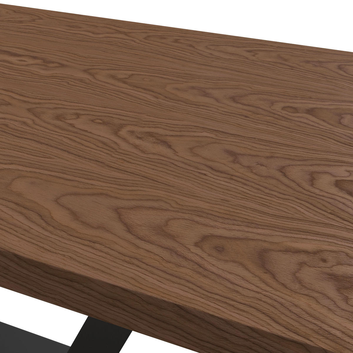 ESSTISCH Loca Walnussfarben MDF ca. 140 /80 /76 cm - Walnussfarben, Holz (80/140/76cm) - Bessagi Home