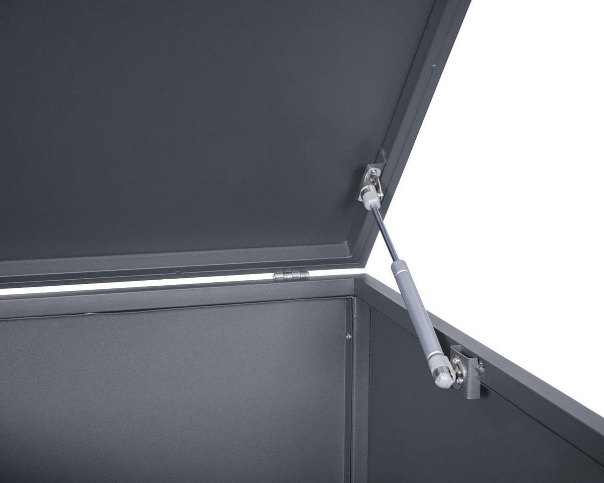 MÜLLTONNENBOX 116,5x66x80cm erweiterbar Anthrazit - Anthrazit, Metall (66/116.5/80cm) - PROREGAL