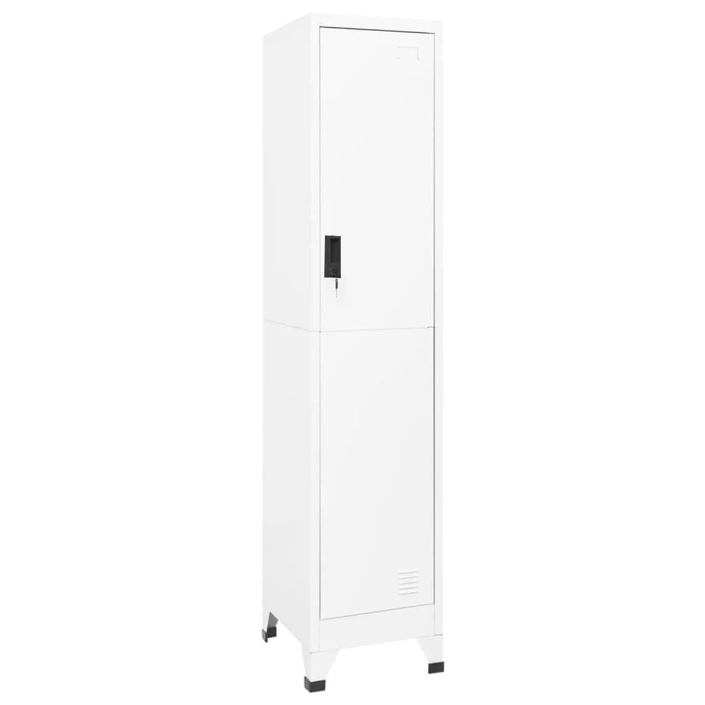 vidaXL Schliessfachschrank Weiß 38x180x45 cm