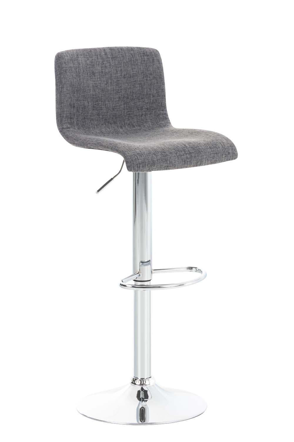 BARHOCKER BERLIN Hellgrau Stoff - Hellgrau, Textil/Metall (39/84/36cm) - DELUKE