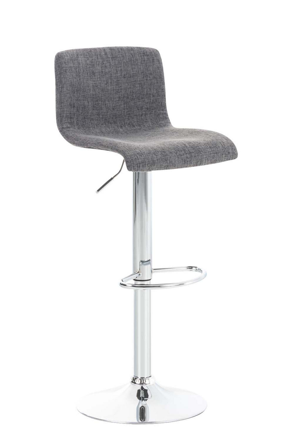 BARHOCKER BERLIN Hellgrau Stoff - Hellgrau, Textil/Metall (39/84/36cm) - DELUKE