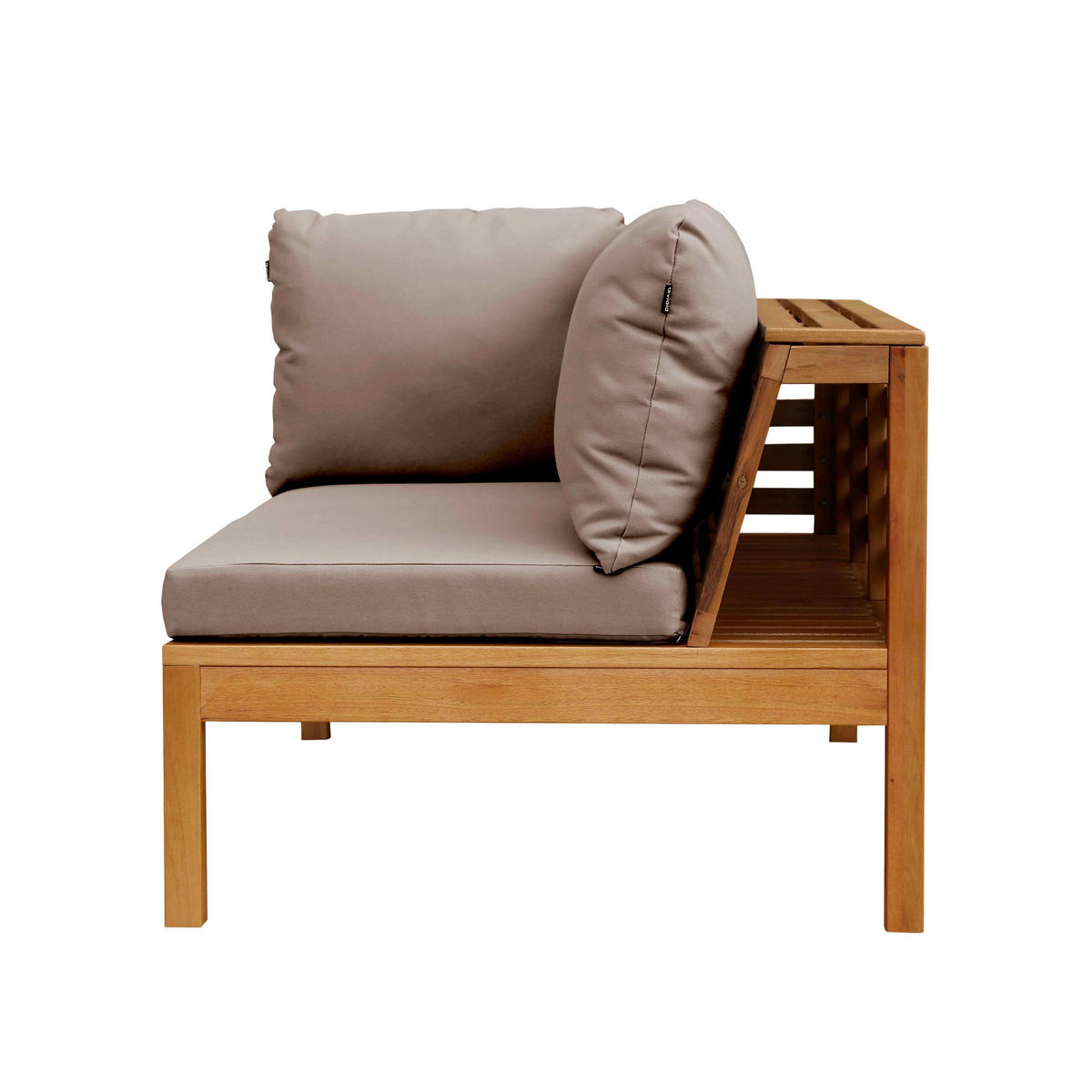 GARTENSOFA, Taupe - Taupe, Holz (120/63/80cm) - Oviala