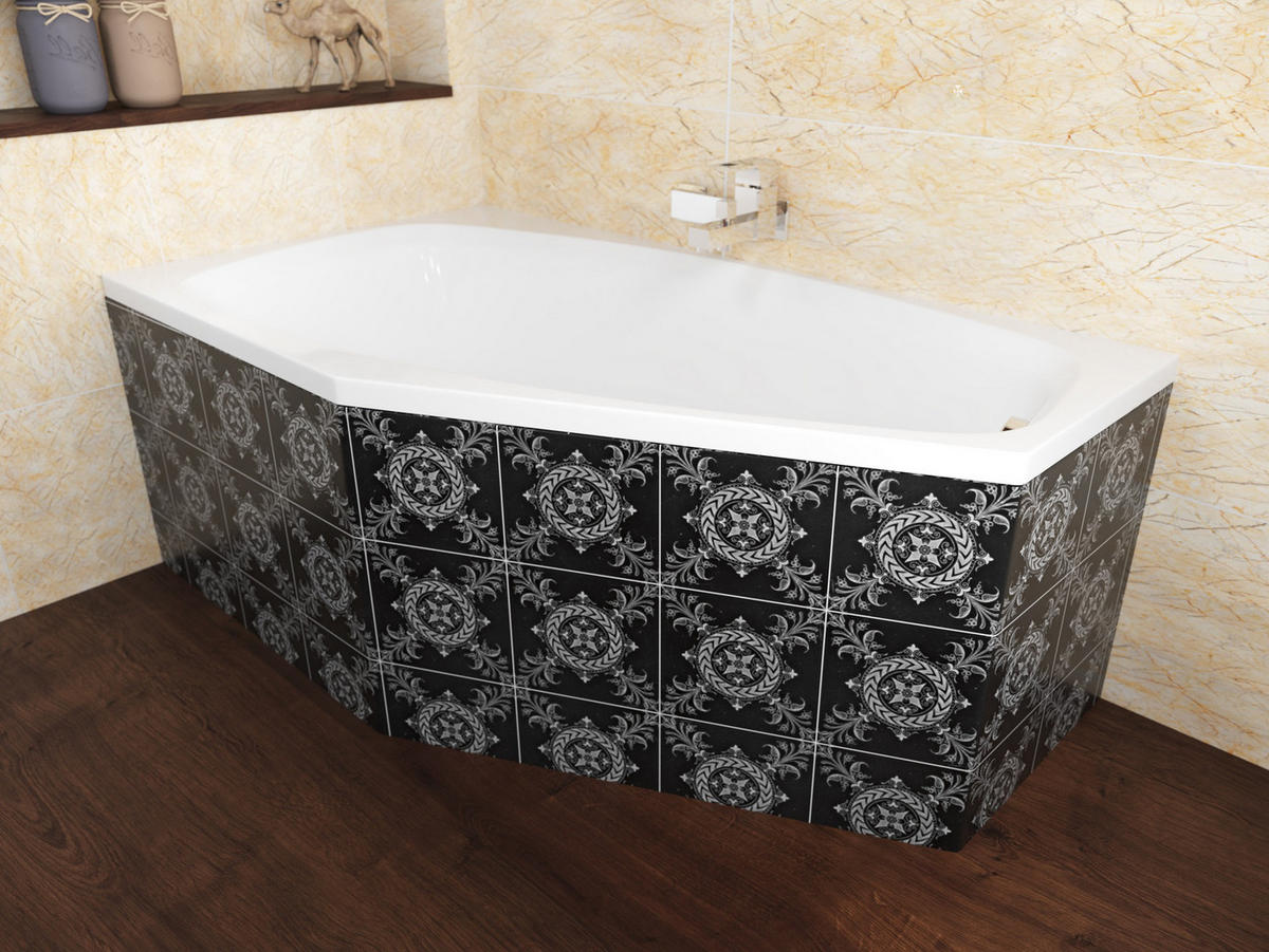 BADEWANNE Eckwanne MARIKA 140/80 Links Ablauf & Füße - Weiß, Kunststoff (80/53.5/140cm) - bad land