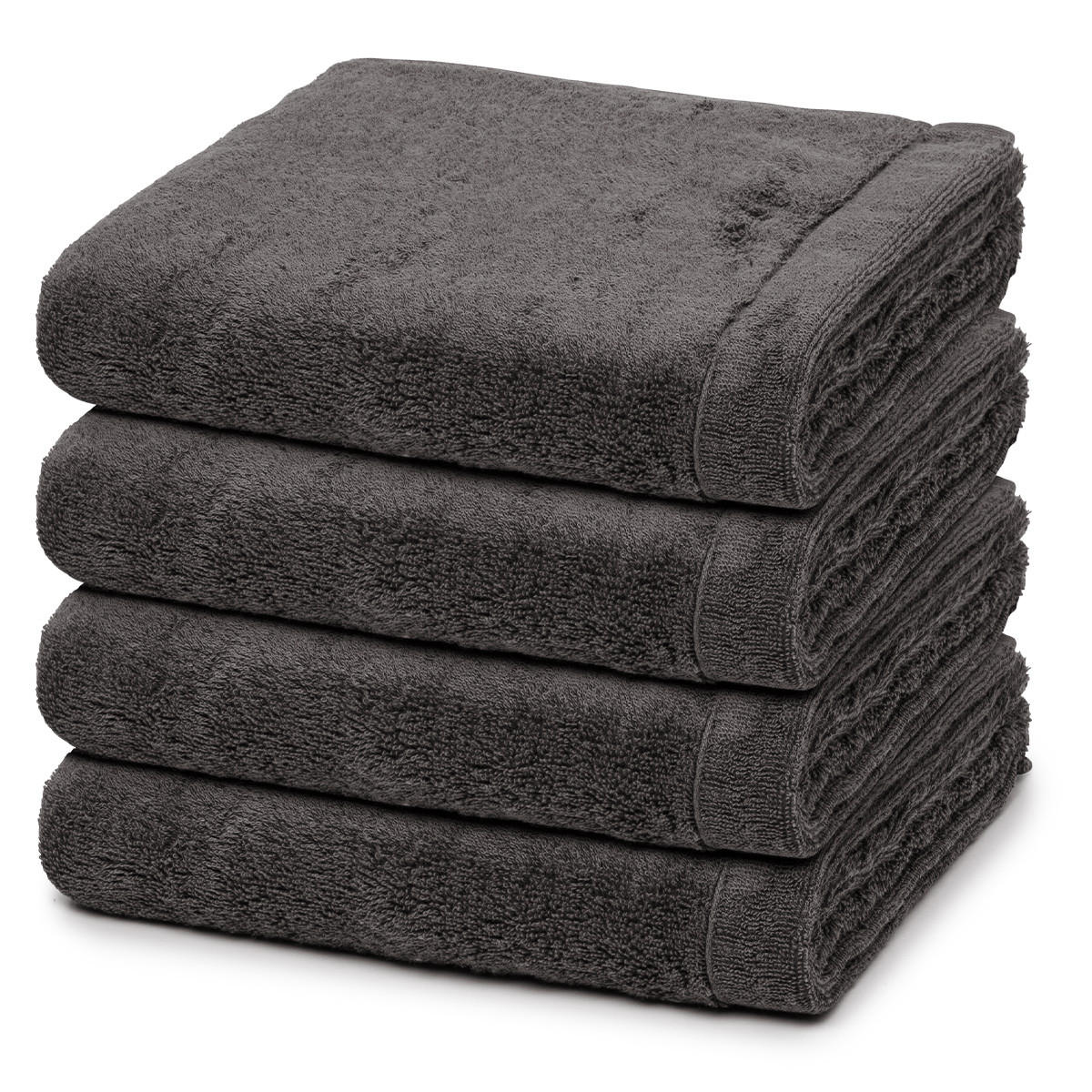 HANDTUCH Lifestyle 4er-Set - Dunkelgrau, Textil (50/100cm) - Cawoe