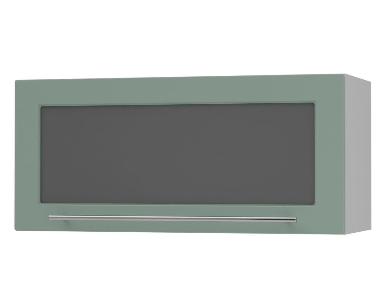KLAPPHÄNGESCHRANK Kvantum W4BS/80-AV Mint Matt / Grau Matt 80 / 32,5 / 36cm - Grau/Mintgrün, Holz/Holzwerkstoff (80/36/32.5cm) - Feldmann-Wohnen