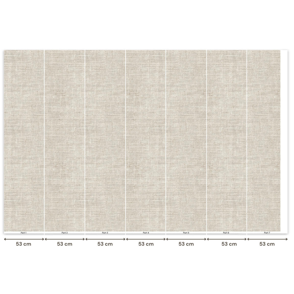 TAPETE - Leinen - Textur - Beige - 350x240 cm - Creme, Papier (350/240cm) - OnlyWow