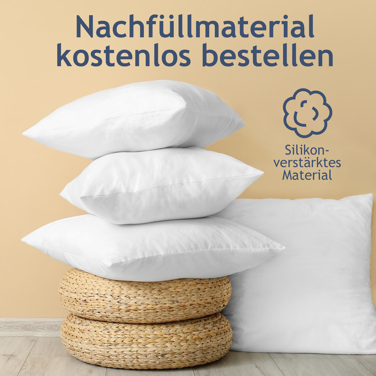 ANATOMICKÝ VANKÚŠ s nastaviteľnou výplňou, 40x80 cm - biela, textil (80/80cm) - Blumtal