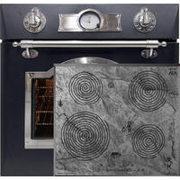 BACKOFEN-SET Elektro Einbau Backofen 60 cm EH 6355 Em Sil+KCT 6705 FI Ära Induktionkochfeld 60 cm - Schwarz, Metall (59.4/59.4/56.6cm) - Kaiser Küchengeräte