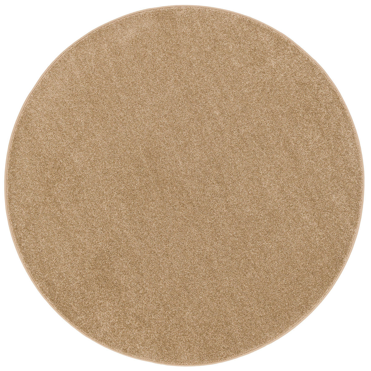 HOCHFLOR VELOURS TEPPICH LUNA RUND - Cognac, Textil (160/160cm) - Snapstyle