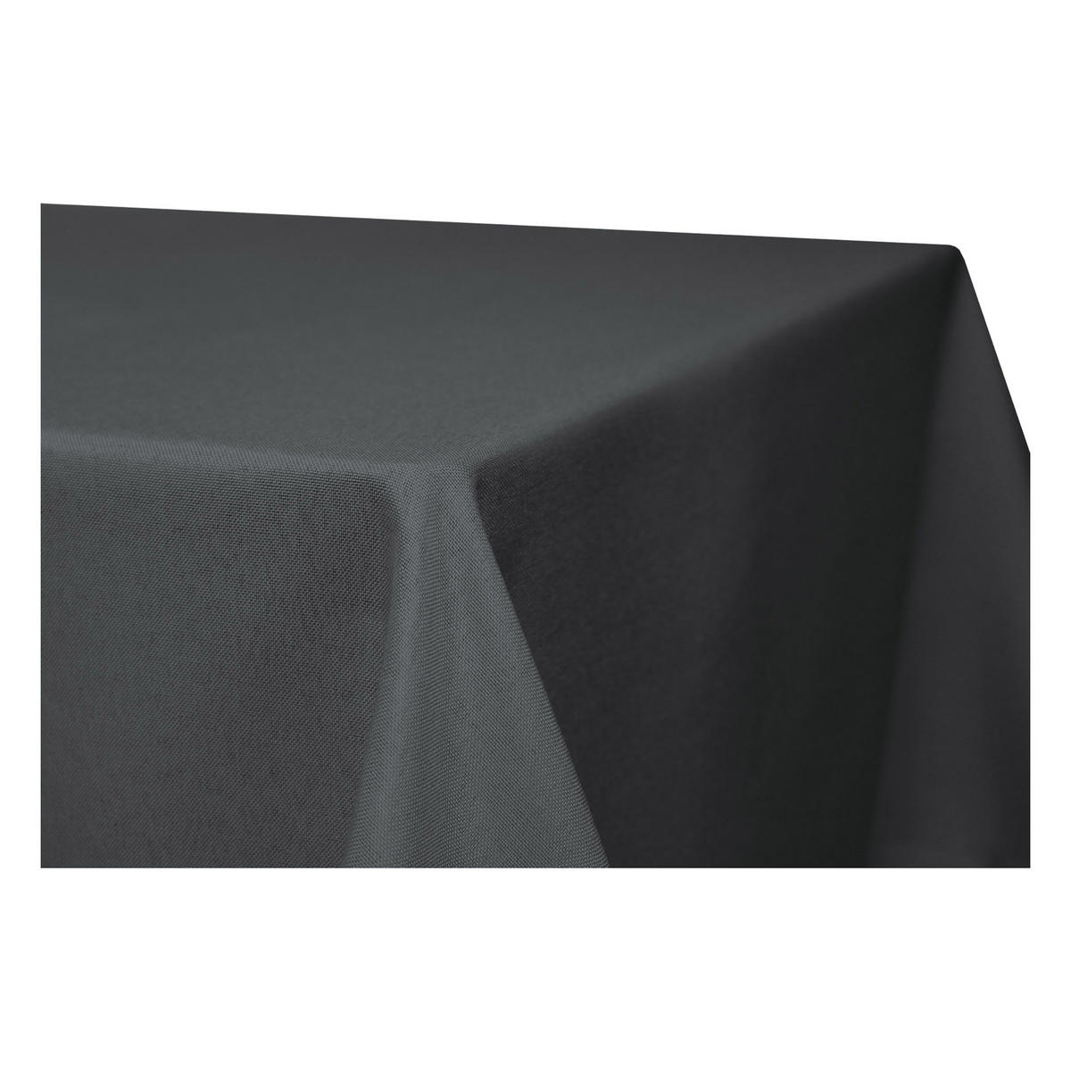 TISCHDECKE Leinenoptik 90/90 cm eckig anthrazit - Anthrazit, Kunststoff (90/90cm) - TiborTex