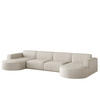 WOHNLANDSCHAFT Palma Xl Stoff Noel - Beige, Holzwerkstoff/Textil (282/78/165cm) - Fun Möbel