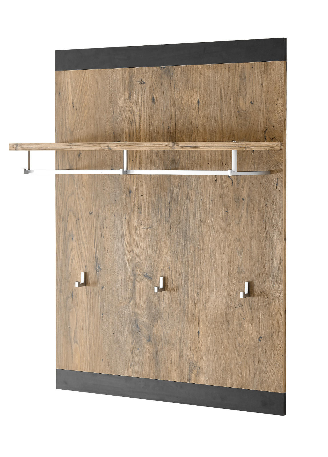 Furn.Design Garderobenpaneel Kastanien, Grau 80x107x25 cm
