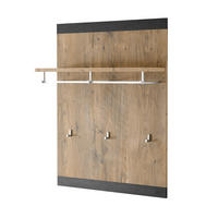 GARDEROBENPANEEL Kastanie grau Fresco , Flur Wandgarderobe, 80 x 107 cm - Kastanienfarben/Grau, Holzwerkstoff (80/107/25cm) - Furn.Design