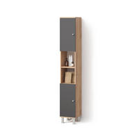 BADSCHRANK Fucino Eiche 30 x 190 cm - Eichefarben/Braun, Holzwerkstoff (30/190/30cm) - Livinity®