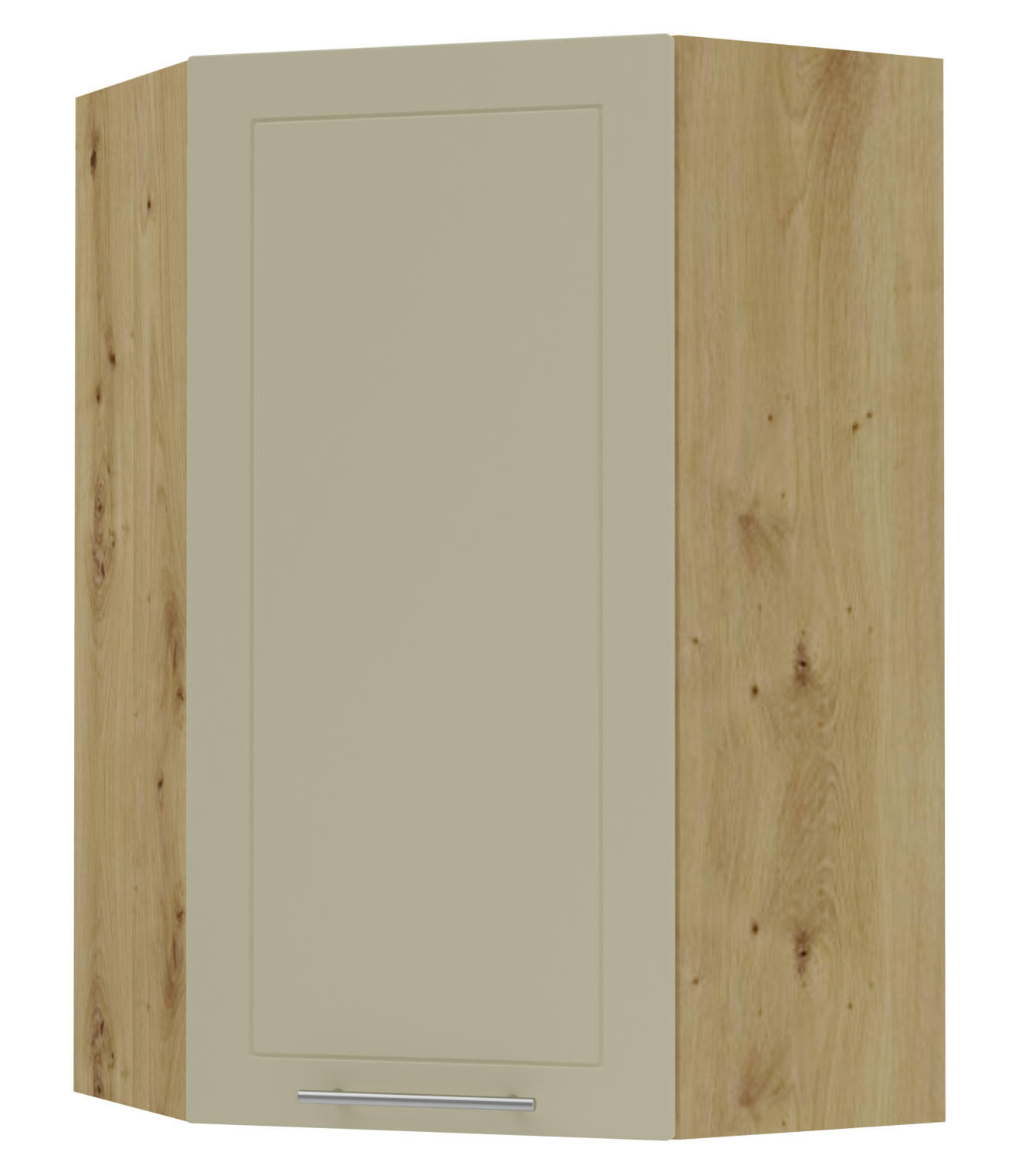 KÜCHENHÄNGESCHRANK Kvantum W4/10/60 Vanille Matt / Eiche Artisan Matt 60 / 60 / 96cm - Creme/Eiche Artisan, Holz/Holzwerkstoff (60/96/60cm) - Feldmann-Wohnen