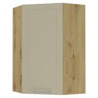 KÜCHENHÄNGESCHRANK Kvantum W4/10/60 Vanille Matt / Eiche Artisan Matt 60 / 60 / 96cm - Creme/Eiche Artisan, Holz/Holzwerkstoff (60/96/60cm) - Feldmann-Wohnen