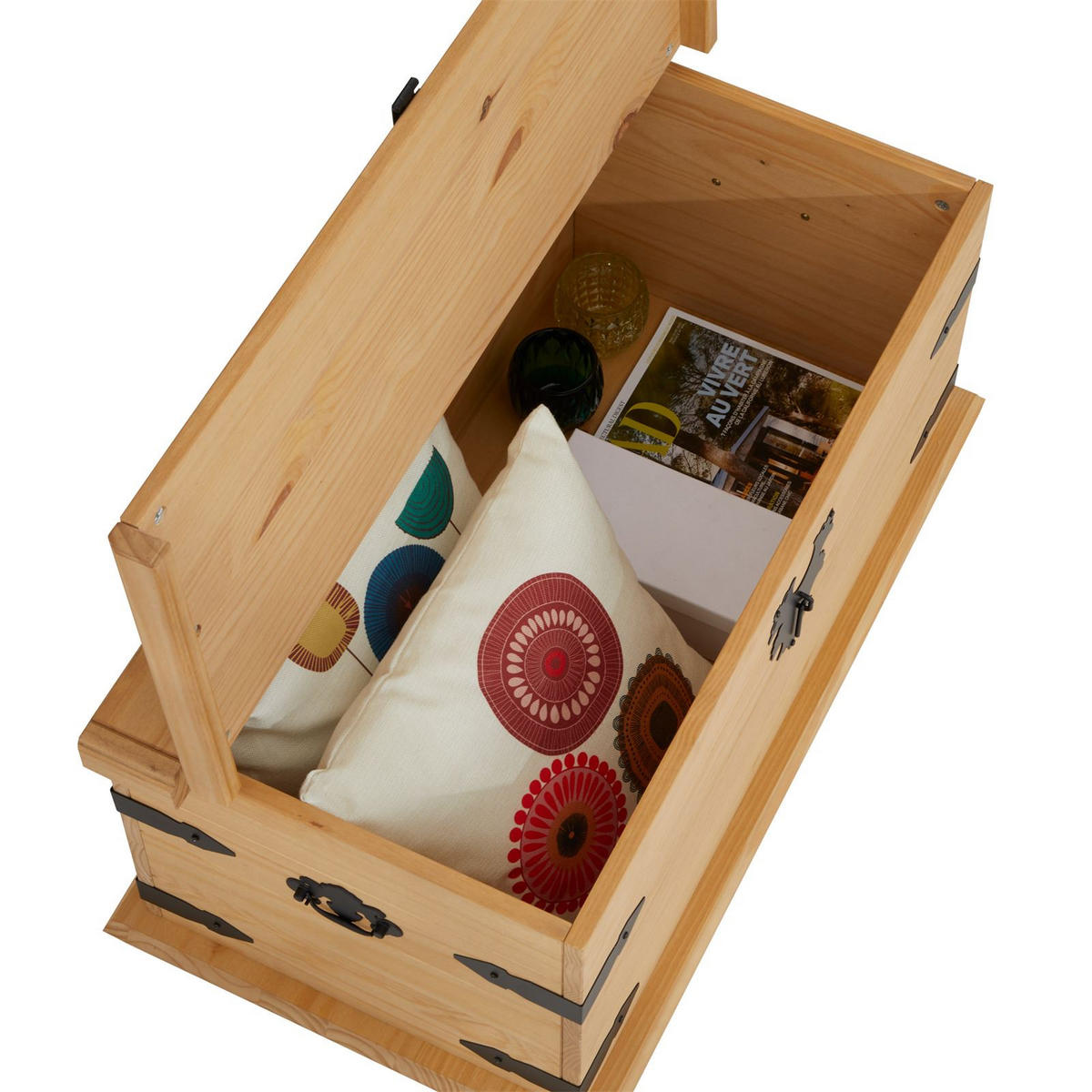 TRUHENBANK TEQUILA - Braun, Holz (92/50/45cm) - IDIMEX
