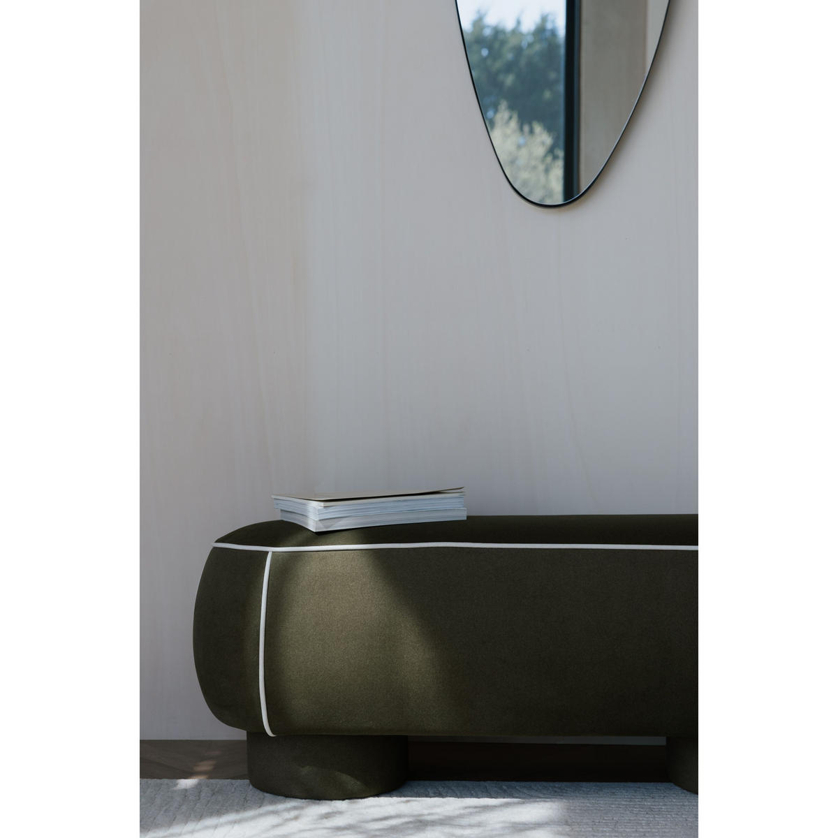 SITZBANK Marina Hocker L Grün - Grün, Kunststoff (121/47/44cm) - Housecraft Living