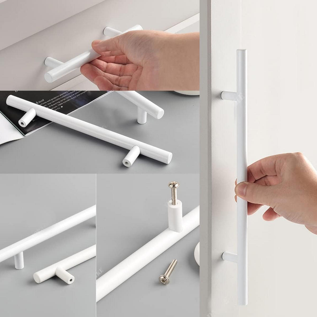 MÖBELGRIFF Weiß 4er-Set 96 mm - Weiß, Metall (0.12/3/1.5cm)