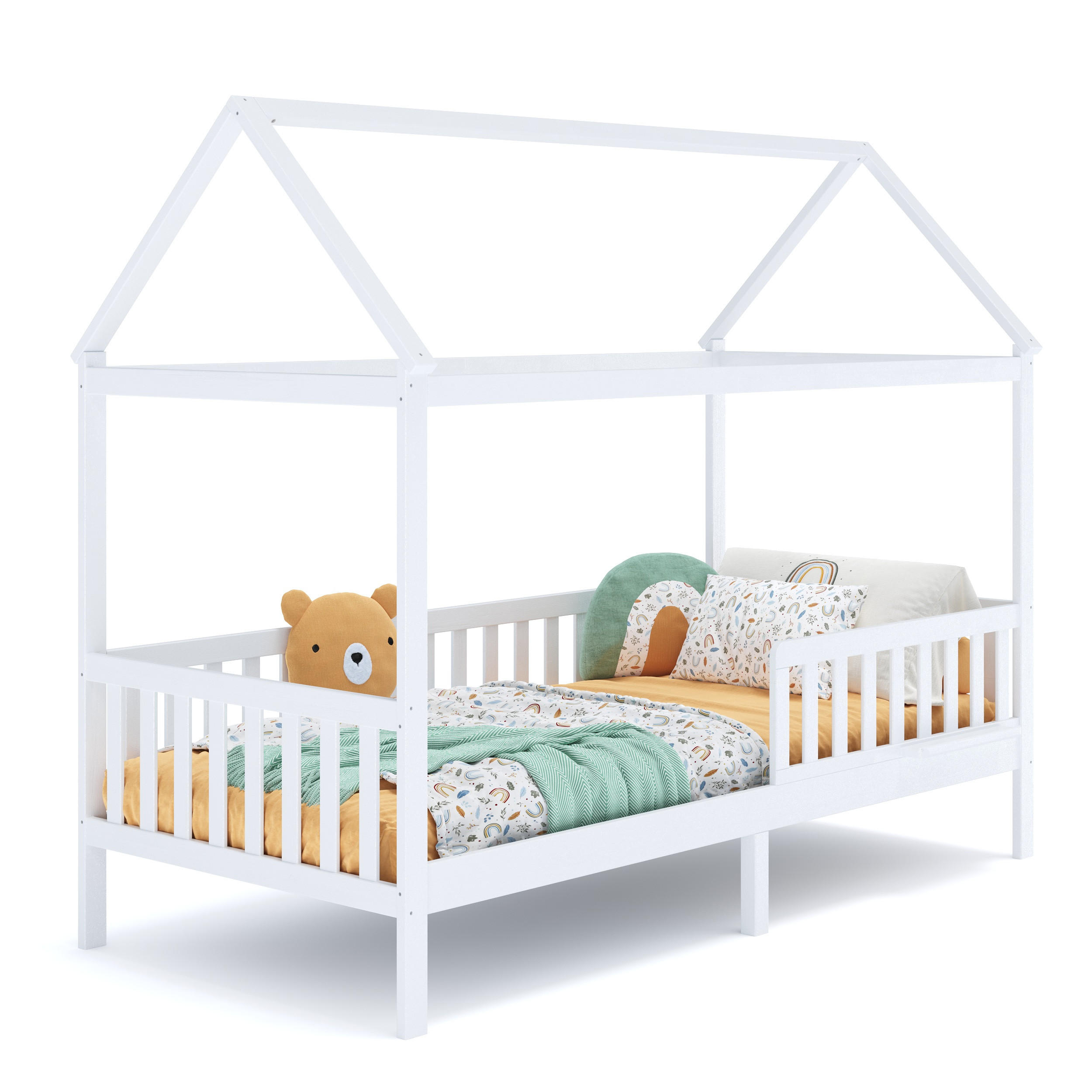 HAUSBETT CLOUD - Weiß, Holz (80/160cm) - Alavya Home