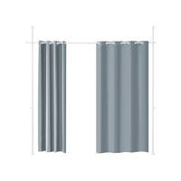 TELESKOPVORHANG Dunkelgrau - Dunkelgrau, Kunststoff/Metall (266/262/2cm) - SoBuy