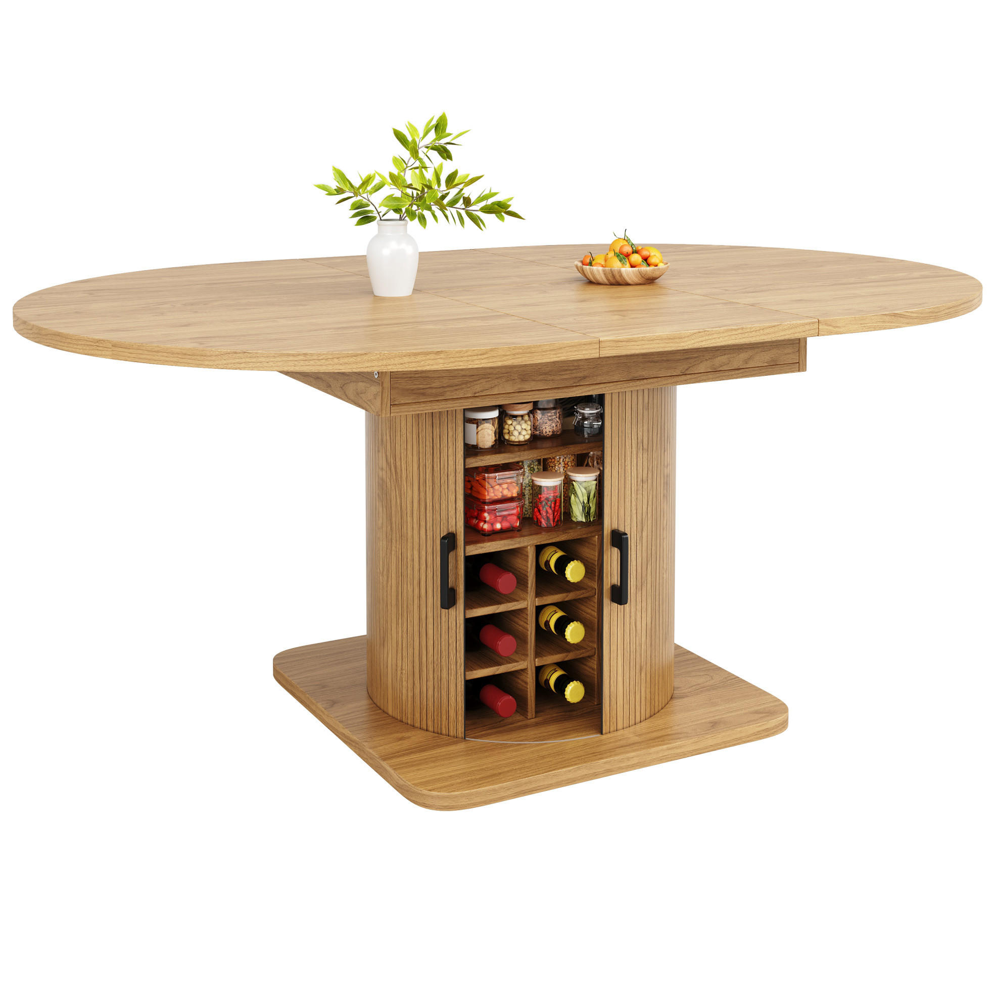 Meubliv Tisch Natur 118x76x118 cm