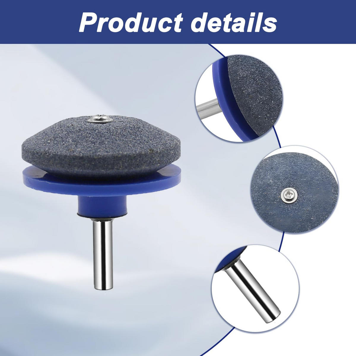 SCHLEIFSCHEIBE – 4-teiliges Set, Dunkelblau - Blau, Metall (1/5/5.4cm) - DCA