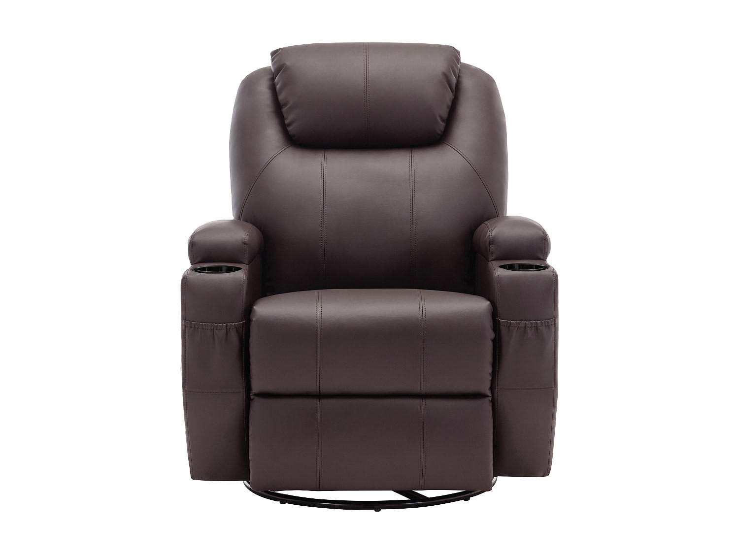 MASSAGESESSEL - 1 Person - Kunstleder - Braun - - Braun, Leder (82/105/95cm) - Vente-Unique