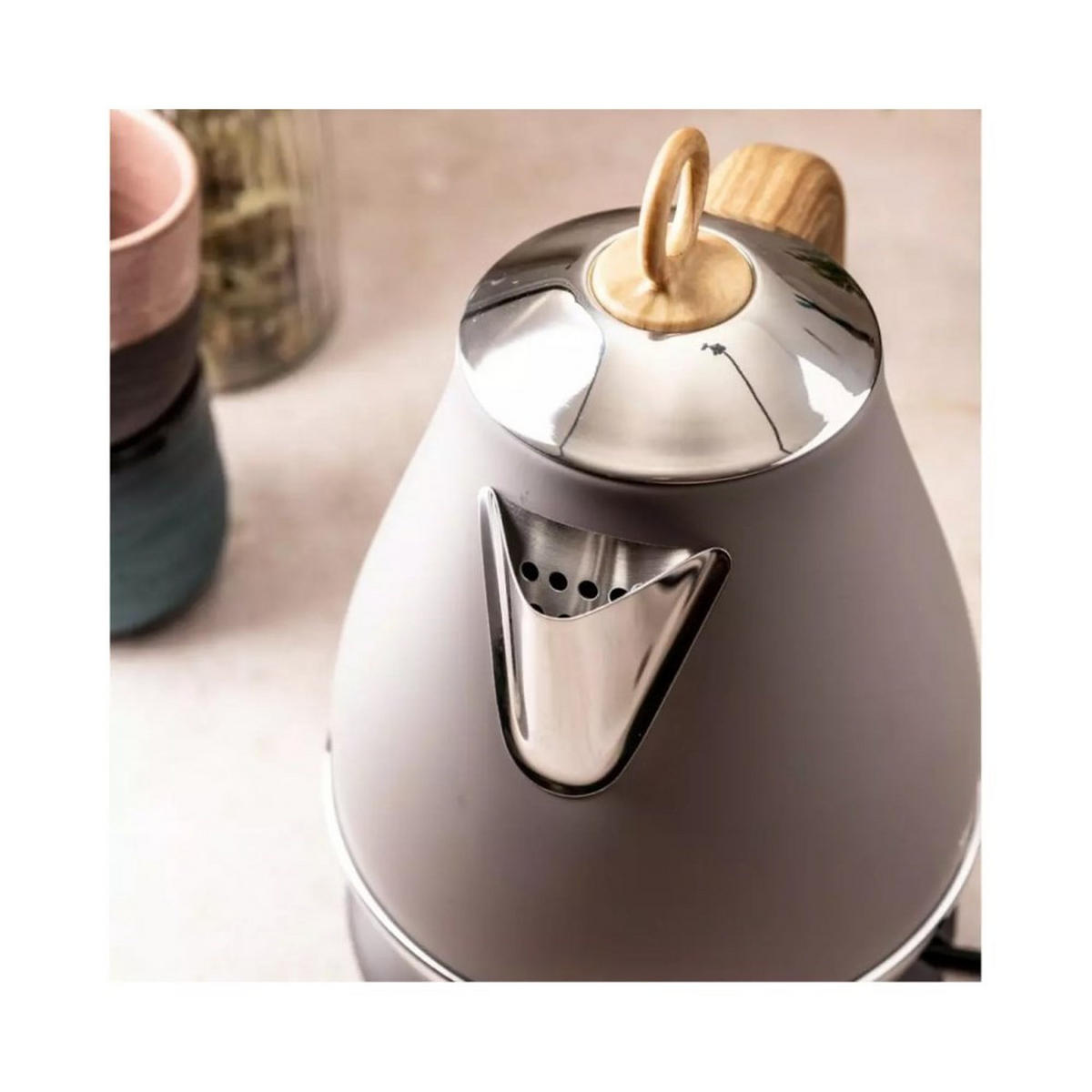 WASSERKOCHER ELEKTRISCH Beige 21/17/25 cm 52927 - Beige, Metall (17/25/21cm) - Klausberg 