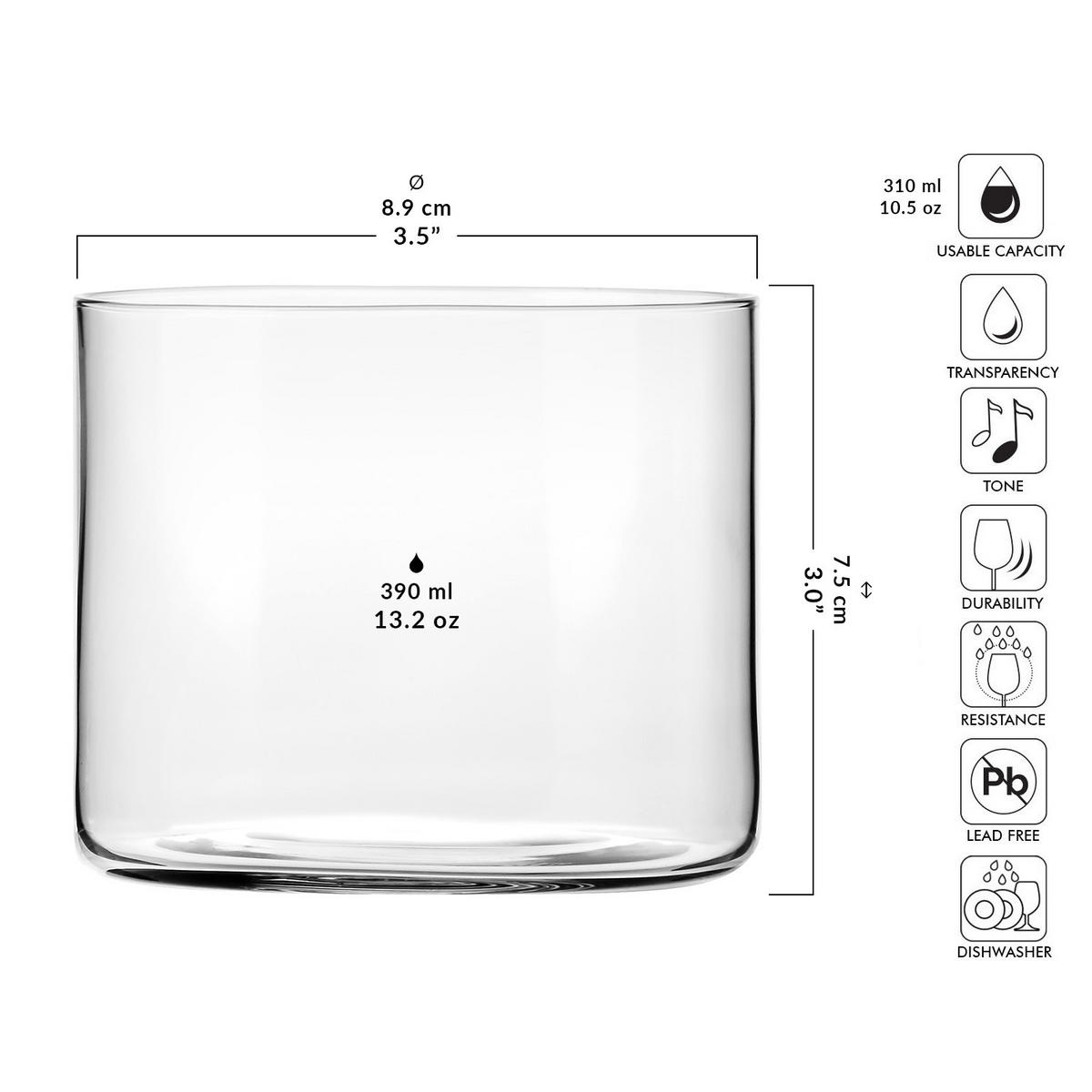 TRINKGLÄSER XNO TUMBLER, 6er-Set, 390 ml - Transparent, Glas (0.39L) - Krosno Glass