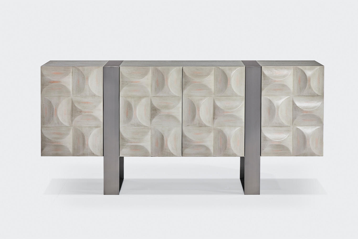 SIDEBOARD MARGO Grau Holz - Grau, Holz/Metall (180/85/40cm) - KAWOLA