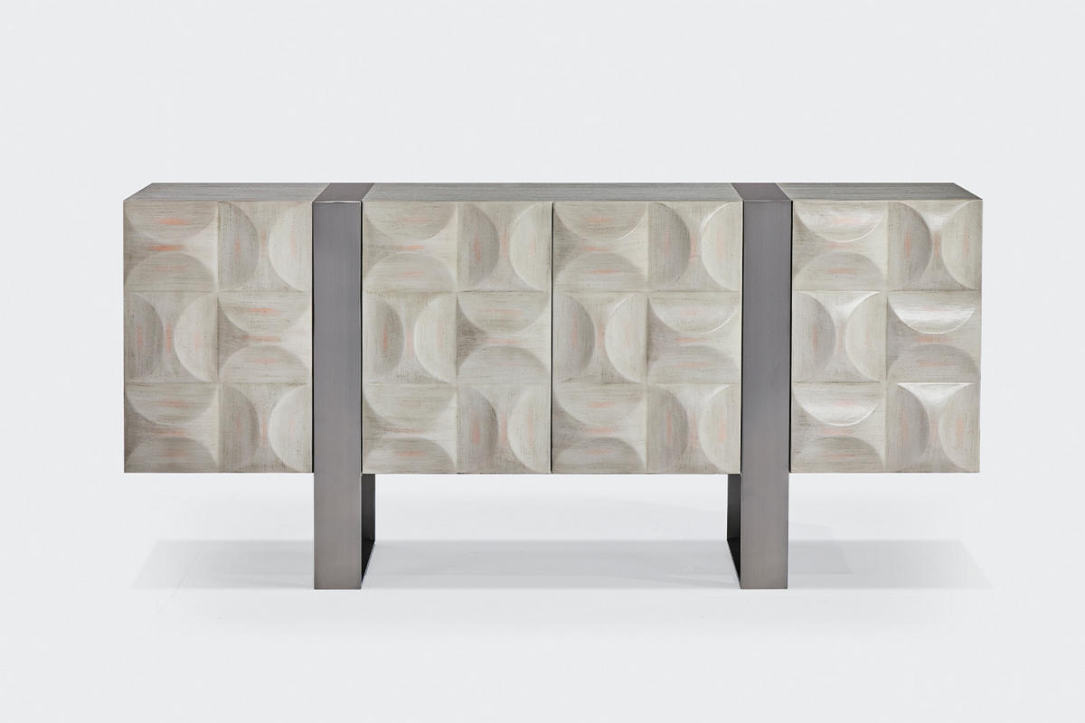 SIDEBOARD MARGO Grau Holz - Grau, Holz/Metall (180/85/40cm) - KAWOLA
