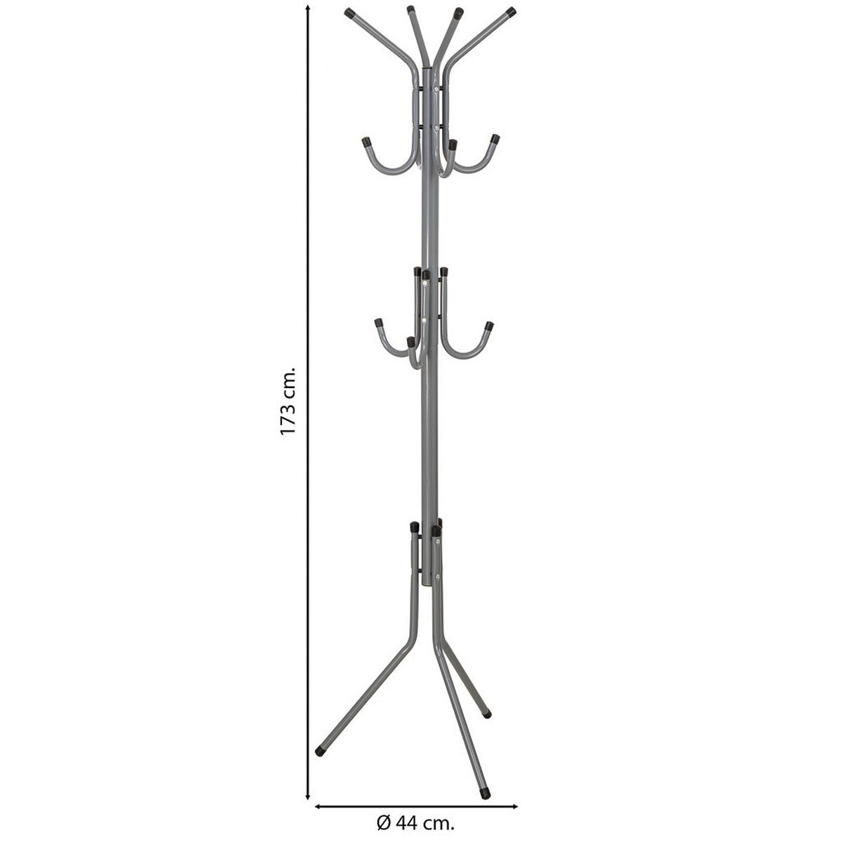 GARDEROBE aus metall - Grau, Metall (44/173/44cm) - Wanderlust